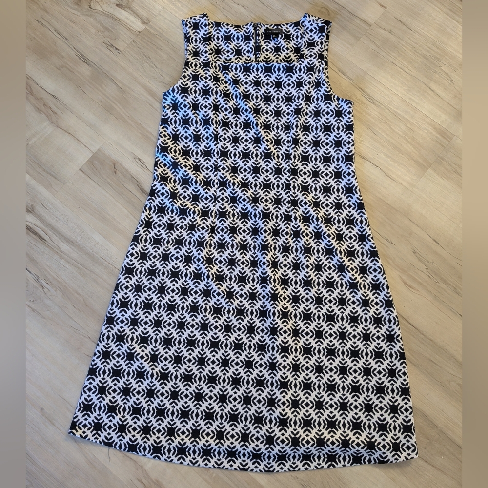 The Limited Black and White Geometric Midi Dress